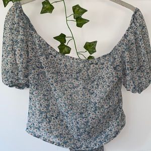 Size medium blue top with cute back